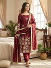 Nsr 881 Organza Poly Silk Fabric Kurti With Bottom Dupatta Wholesalers In Delhi